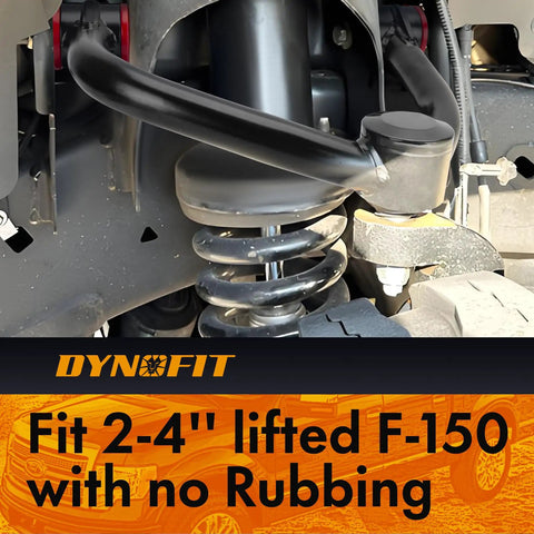 Beefed-Up F150 Front Upper Control Arms For 2-4 Inch Leveling Lift Kit Tubular Front Suspension UCA Set For 2004-2020 Ford F-150 Ball Joint Angle Correction And Off Road Performance 2 Piece installed over front coil spring