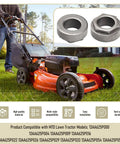 Steering Pinion Gear And Bushing Kit For MTD Lawn Tractors, Eleven Tooth Pinion with bushings on lawn with tractor in background