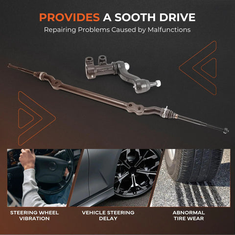 Beefed Up Steering Center Link Drag Link Replacement For 2011-2025 Chevy Silverado And GMC Sierra 2500 3500 HD Relay Rod Replacement Fits 19256658 25944024, steering parts shown
