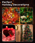 Clear Incandescent Mini Christmas Lights 100-Count On 20 Ft White Wire End-To-End Connectable 2.4 Inch Bulbs on festive decor