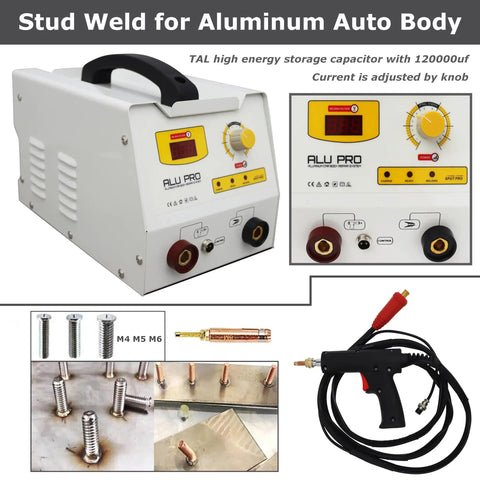 Stud Welder Dent Repair Kit For Aluminum Auto Body And Sheet Metal Pro Grade All In One Welder For Aluminum Steel Iron Dent Puller