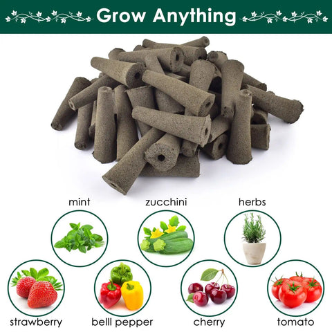 Pile of brown 50 Pack Grow Sponges For AeroGarden Compatible Seed Pods Replacement Root Growth Sponges Seedling Starter Kit Refills