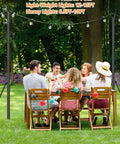 Two Pack 9.8 Ft Outdoor String Light Poles for Hanging Lights at outdoor dinner