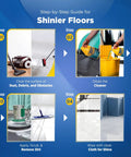 Step-by-step guide for using Neutral PH Industrial Floor Cleaner Concentrated Pro Grade Formula for all surfaces cleaning.