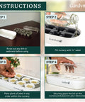 Step-by-step guide for Indoor Seed Germination And Hydroponic Growing Kit with tray and water, highlighting usage.
