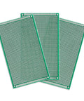 10 Pack Double Sided FR4 PCB Boards 9x15 Cm Solderable Prototyping Boards For DIY Electronics And Arduino Kits, top view.