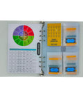 Resistor kit in binder with color-code wheel and labeled pockets (1Ω–10MΩ)
