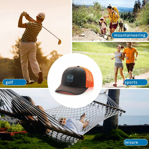 Retro Cotton Baseball Cap For Men Lightweight Breathable with outdoor activities like golf, hiking, sports, and leisure.
