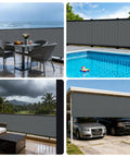 Dark Grey 3x6 Feet Waterproof Balcony Privacy Screen Fence For Outdoor Deck Patio And Backyard Heavy Duty Wind Screen