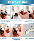 Installation guide for Universal Tub Spout Diverter Repair Kit Two Pack Brushed Nickel, showing the replacement process step-by-step.