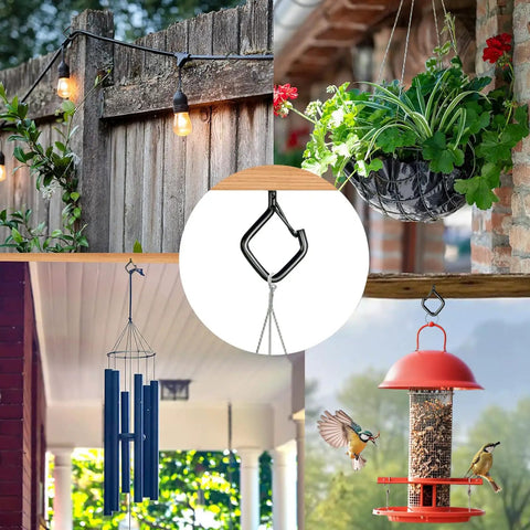 Heavy Duty 30 Pcs Black Eye Screw Hooks Ceiling Hooks For Hanging Plants, String Lights, Wind Chimes, Bird Feeders