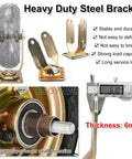 Tough As Nails Heavy Duty Pneumatic Caster Wheels 4 Pack 8 Inch 250mm Industrial Swivel Casters With Brakes showing steel bracket, rubber tire, and measurements.