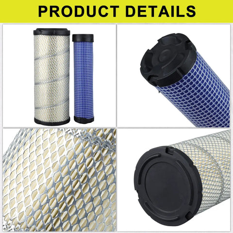 Go To Outer And Inner Air Filter Kit For Kawasaki And Kohler Engines Fits 25 HP Models showing close-up and details