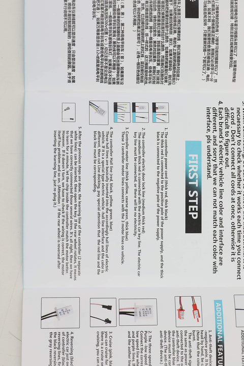Instruction manual for Beast 48V To 72V 2000W Brushless Motor Controller For Electric Bicycles And Scooters with diagrams and text.