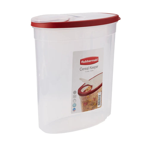 Flex And Seal Airtight Food Storage Container With Large Mouth Keeps Cereals Locked Down Smooth Operator Style Plus Bpa Free Build, 1.5 gal size.