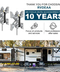 Beefy Heavy Duty RV X Chocks Wheel Stabilizers For Travel Trailers Pack Of 2 with a camper setup in a forest setting.