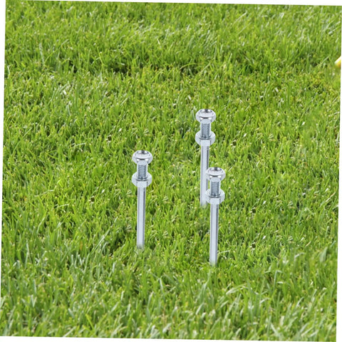 Durable Lawn Aerator Spike Shoes With Metal Pegs For Deep Soil Aeration showcased with metal spikes on grass