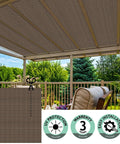 8x50 Sun Shade Fabric Roll UV Blocking Shade Cloth for Outdoor Patio Backyard Garden over a wooden deck setup
