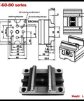 Built Tough Five Axis Self Centering Vise With Quick Swap Jaw Setup And Dead Nuts Alignment For Hassle Free Milling And Knockout Workholding Performance Erowa Compatible, showing detailed dimensions and design features.