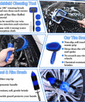 All In One 26 Piece Car Detailing Brush Set With Drill Brushes, Wire Scrubbers, and Absorbent Cloth in use on car
