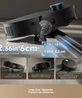X50 Ultra Robot Vacuum And Mop with Auto Empty Dock, Self Cleaning Mop, showing obstacle clearance and navigation features.