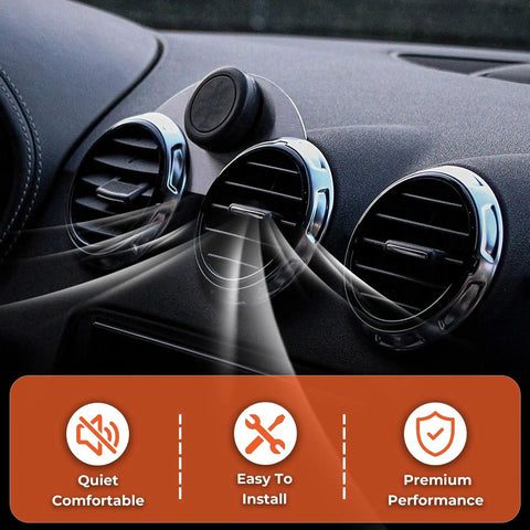 Top Rated AC Compressor Replacement For Honda CRV Two Point Four Liter 2002 Through 2006 Quick Chill Drop In Air Conditioning Unit Reliable Cooling CO 10663AC installed in car dashboard showing airflow.