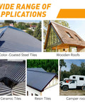 Top Shelf Self Adhesive Rubber Roofing Roll 39 Inches By 16 4 Feet Gray No Sweat Waterproof Membrane Tape applied to various roofs.