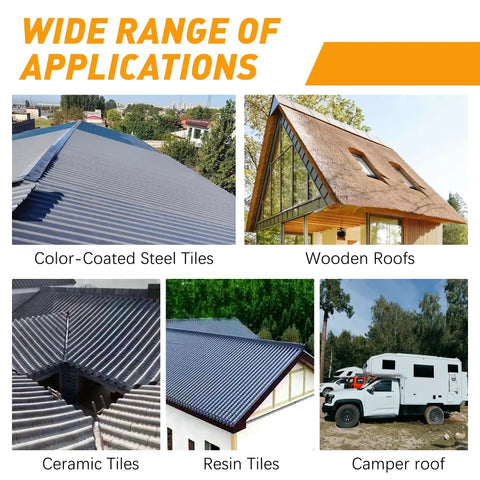 Top Shelf Self Adhesive Rubber Roofing Roll 39 Inches By 16 4 Feet Gray No Sweat Waterproof Membrane Tape applied to various roofs.