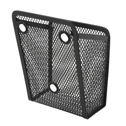 Magnetic Pencil Holder Mesh Stainless Steel Pen Basket Storage Organizer For Whiteboards And Blackboards Home Office Kitchen Locker And Cubicle Desks Everywhere, black mesh design with magnets