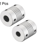 10 To 8 mm Aluminum Shaft Coupling Flexible Spring Coupler For Motors 30 mm Length 25 mm Outer Diameter Zero Backlash Metal Connector