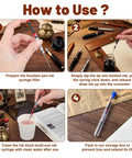 Instructions for 6 Pack Fountain Pen Ink Syringe Fillers With Storage Tube Spring Converter Refill Tool For Ink Cartridges