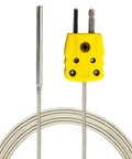 K Type Thermocouple Probe With Metal Head, 4 Cm Tip, 100 Cm Cable, 3 mm Diameter, For Temperature Meter, 0 To 500 Celsius Range, Durable Sensor Probe For Lab Or Industrial Use, metal head and cable visible