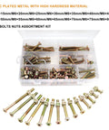 Crib And Baby Bed Hardware Replacement Kit With 114 Pieces Of M6 Hex Drive Socket Cap Bolts And Barrel Nuts Covering 14 Sizes From 15mm To 80mm