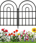 18 Pack Decorative Garden Fence Animal Barrier 17 Inch High 18 Foot Long Border For Flowers And Rabbits Garden Fencing Small Arched Rustproof Metal No Dig Fence Landscape Decor Backyard