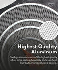 Close-up of Restaurant-Grade Seamless Aluminum Pizza Baking Screens, 16 Inch, Pack Of 6, showing mesh airflow design for crisp crusts