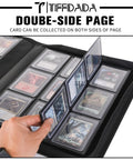 Beast 9 Pocket Top Loader Binder For 3x4 Cards showcasing dual-sided, side-loading pages holding card collection.