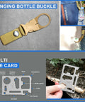 30 In 1 Survival Kit For Adventurers Gear Up Emergency Outdoor Essentials Camping Fishing Hunting Hiking Travel Ready For Any Trip Gift Idea For Men And Women Cool Outdoor Gadgets All In One Survival Set with bottle buckle and multi-use card