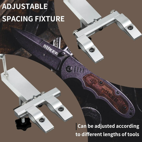 Knife Sharpening Kit With 360 Flip Dual Clamp And Quick C Clamp Fix Angled Sharpener For 15 To 27 Degrees Pro Grade Chef Kitchen Knife