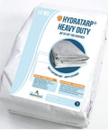 Hydratarp heavy duty 14 mil tarp packaging showing Tough As Nails Waterproof Reversible Tarp 12 By 24 Feet Thick 14 Mil Industrial Grade Tarp