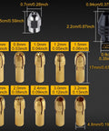 Keyless Rotary Drill Chuck Collet Set for 0.5 to 3.2 mm Shank Includes 10 Brass Collets Quick Change Nut Kit Replacement Parts