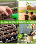 Plant seedlings in No Fuss 100 Pcs 30mm Peat Pellets Seed Starter Pods Plugs for vegetables and seedling propagation.