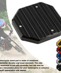 Aluminum Alloy Kickstand Plate Extension For Universal Dirt Bikes And Motorbikes Side Stand Foot Pad Dope Upgrade Durable Wear Resistant Support Accessory Silver