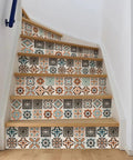 Boho Peel And Stick Wallpaper For Kitchen Backsplash Gray Pattern Vinyl Self Adhesive Removable covers stair risers.