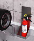 ABC Fire Extinguisher For Home And Vehicle With Quick Release Handle Dry Chemical Fire Safety Stand Mounted in Garage