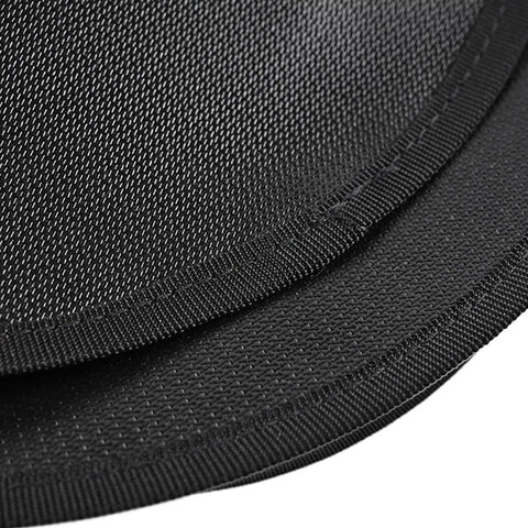 Close-up of Rugged Waterproof Silicone Fire Mat 36x36 Inch with dual-layer thermal barrier and heavy-duty stitching detail.