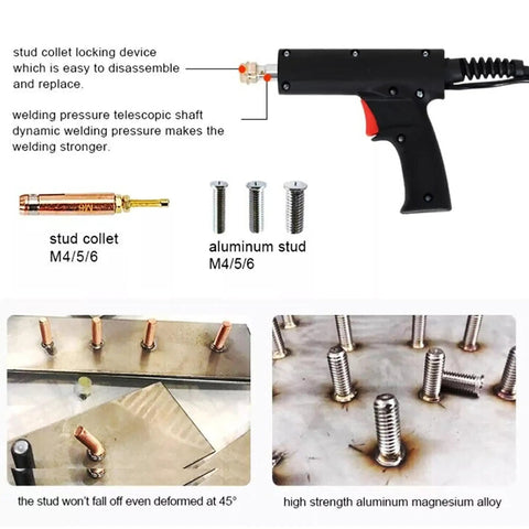 Stud collet and aluminum stud for 220V Spot Welder And Dent Puller Kit For Car Body Repair Heavy Duty Pro Grade Steel And Aluminum