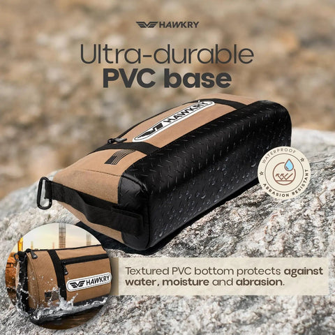 Canvas Tool Pouch Set 4 Pack Heavy Duty Tool Organizer Bags With Zipper Durable Small Pouches shown with PVC base