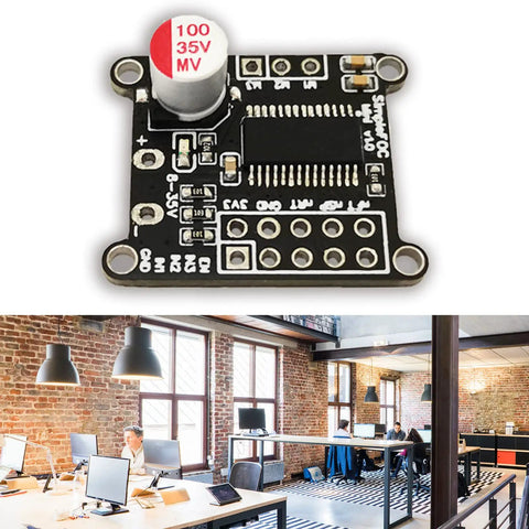 Three Phase Brushless DC Motor Driver Board With DRV8313 For FOC Control on table, compact design, shown in an office setting.