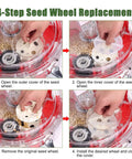 4-step seed wheel replacement for 12 Nozzle Manual Seed Planter With 6 Seed Plates For 3-15mm Corn Soybean And Peanut Hand Push Seeder