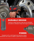 Beast Three Quarter Inch Drive Air Impact Wrench With Up To 2000 Ft-Lbs Nut Busting Torque, Heavy Duty Auto Shop Tool For Automotive And Industrial Jobs, Comfortable Grip, Air Tool Only attached to truck wheel lug nuts